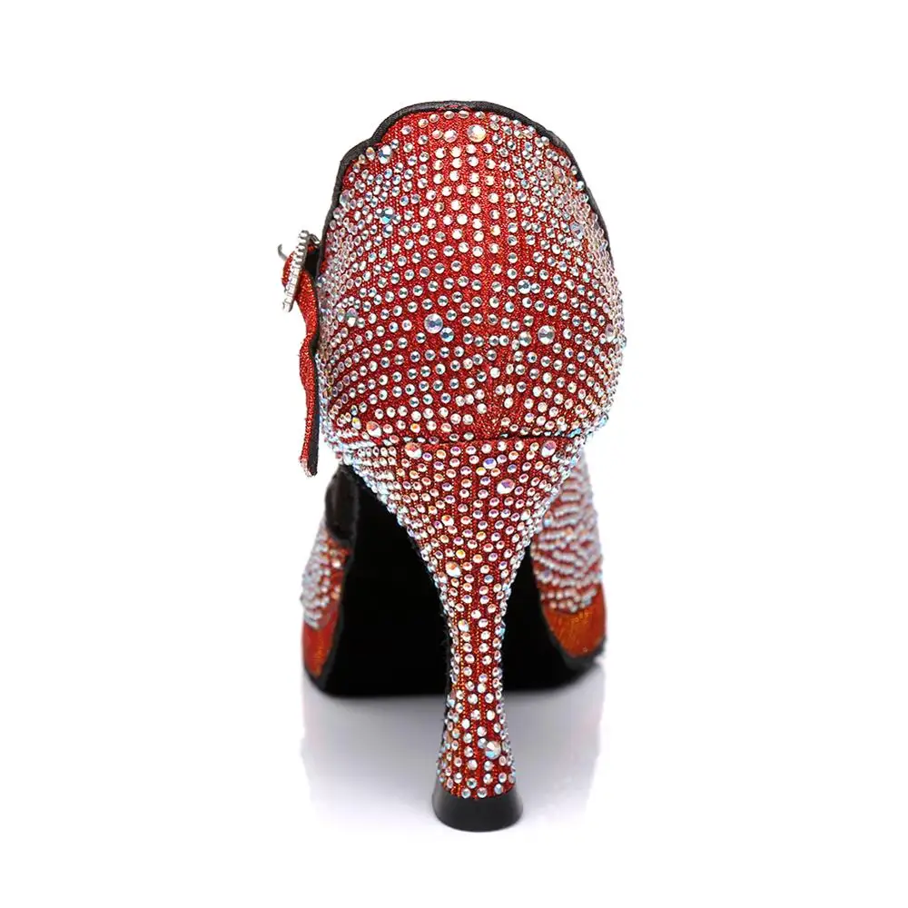 Женские туфли для латиноамериканских танцев DKZSYIM золотистые на высоком каблуке 6