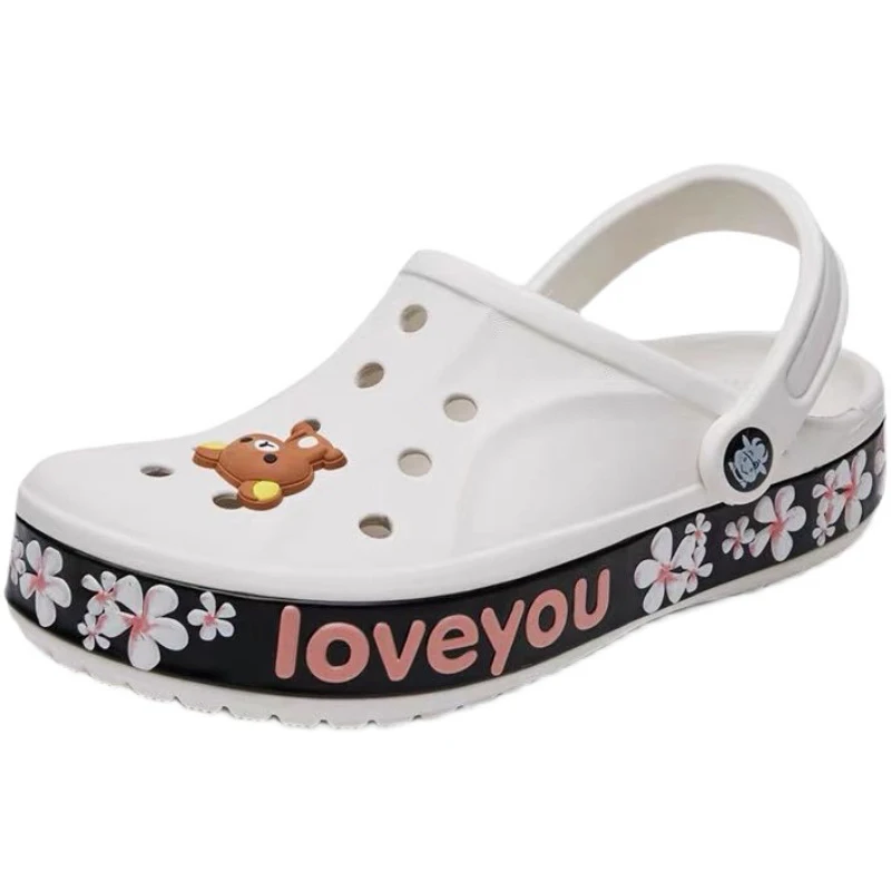 Шлепанцы Croc унисекс Нескользящие сандалии на платформе сланцы пляжная обувь