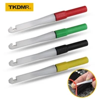 tkdmr 4mm socket insulation piercing needle non destructive back probe pin test probes redblackyellowgreen mini wire piercer