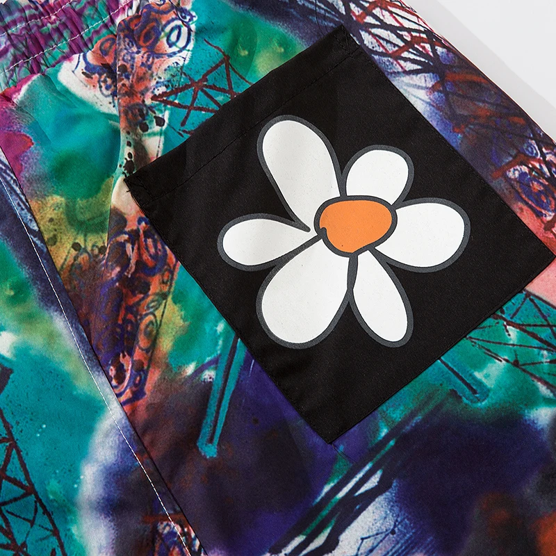 Шорты мужские с принтом граффити уличная одежда в стиле хип-хоп Джоггеры