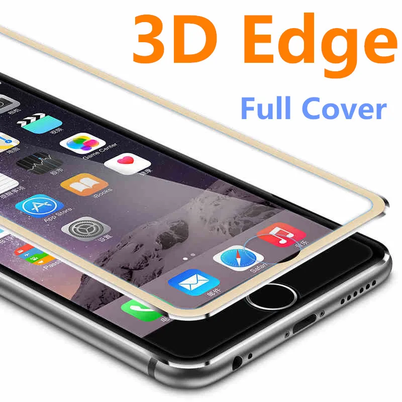 Защитный чехол из закаленного стекла с 3D краями алюминиевый сплав для iPhone 6 6S 7 Plus 5