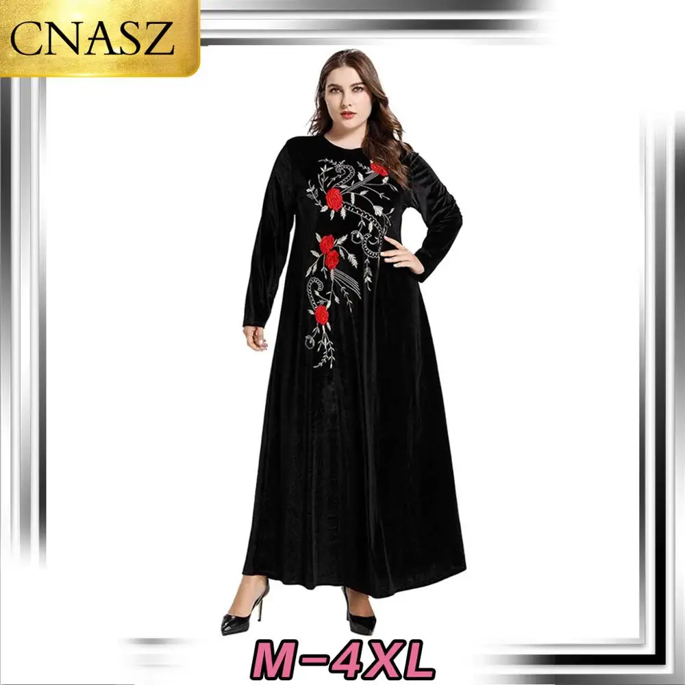 Мусульманское турецкое модное женское платье большого размера Дубай Ближний