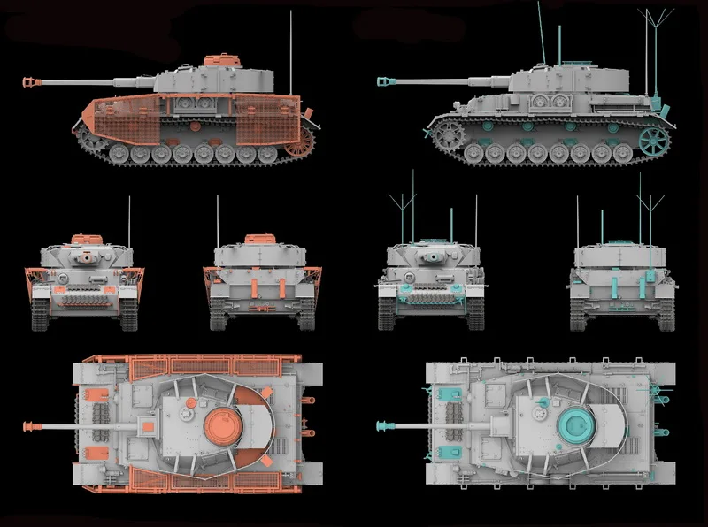 [Набор пластиковых моделей] Ryefield модель RM-5023 1/35 Pz. Kpfw. IV Ausf. J Late Production 2 в 1