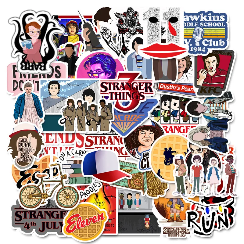 50 шт. водостойкие наклейки очень странные дела|Наклейки для творчества| |