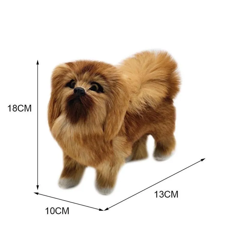 

1pc Realistic Cute Jingba Simulation Toy Dog Lifelike Desk Gift Children Toy Stuffed Car Decoration Handmade Companion Pet J9S9