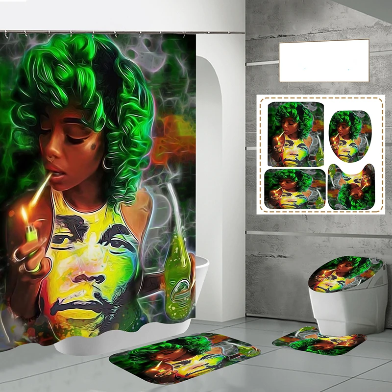 Американская африканская Женская водонепроницаемая душевая кабина для ванной