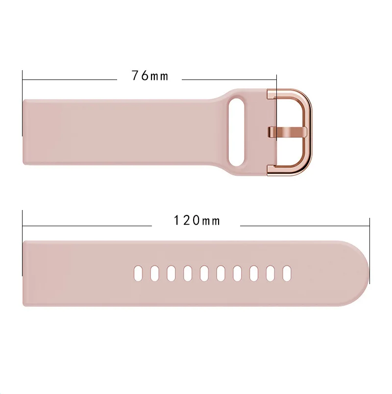 

Silicone Strap for Galaxy Watch 3/Active 2 20mm Band Skin-Friendly Sports Watch Bracelet Buckle Watchband Replacement Wristband