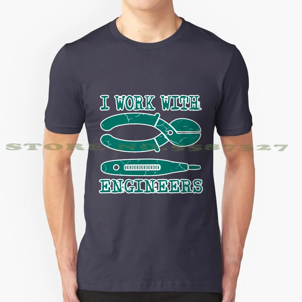 

Engineer Engineering Cool Design Trendy T-Shirt Tee Engineer Engineering Technical Mechnical Electric High Voltage Electricity