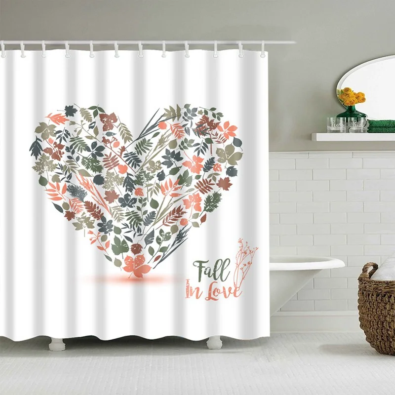 Dafield ко Дню Святого Валентина с узором в виде сердца Душ Шторы тени полиэстер