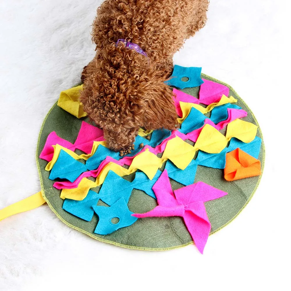 

Pet Dog Sniffing Mat Find Food Training Blanket Play Toys Dog Mat For Relieve Stress Puzzle Sniffing Mat Pad