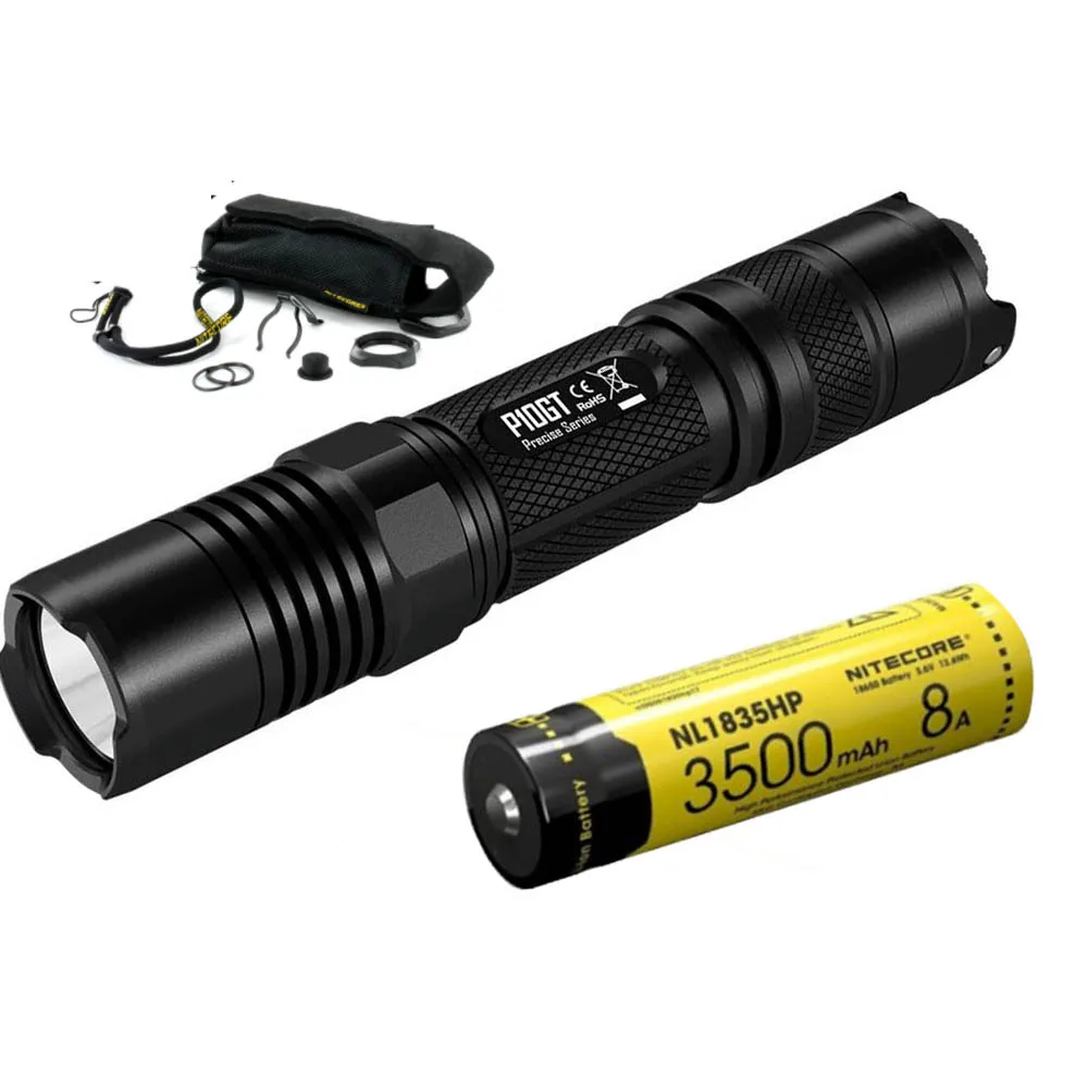 NITECORE P10GT тактический фонарь CREE XP L HI V3 LED max 900 люмен луч бросок 286 м для наружного