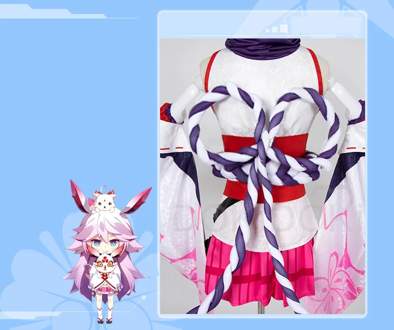 DokiDoki-R Honkai Impact Yae Sakura, Женский костюм для косплея, белый, красный костюм Honkai Impact 3, костюм для косплея Yae Sakura