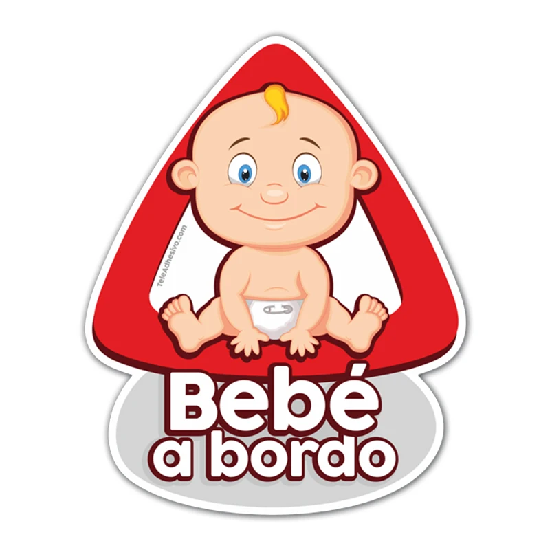 

B0622# Self-adhesive Decal Baby on Board in Spanish Car Sticker Waterproof Auto Decors on Bumper Rear Window Motorcycle
