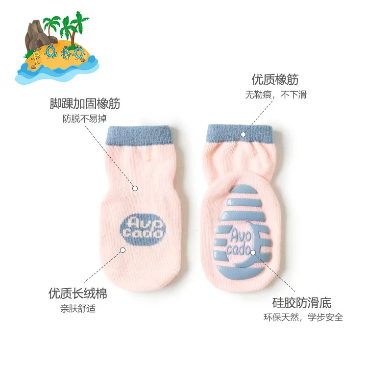 Calcetines de invierno de pelo grueso para beb&eacute; y ni&ntilde;a, medias divertidas de animales con suela de goma, para interiores, para reci&eacute;n nacidos-1