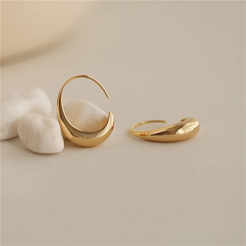 Серьги подвески в виде капель воды золотистые 2020|Серьги-подвески| |