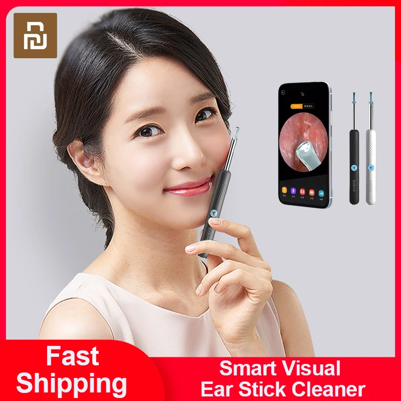 

2021 New Youpin Smart Visual Ear Sticks Endoscope Ear Cleaner Ear Wax Removal Tool Mini Camera Otoscope Health Care Ear Cleanin