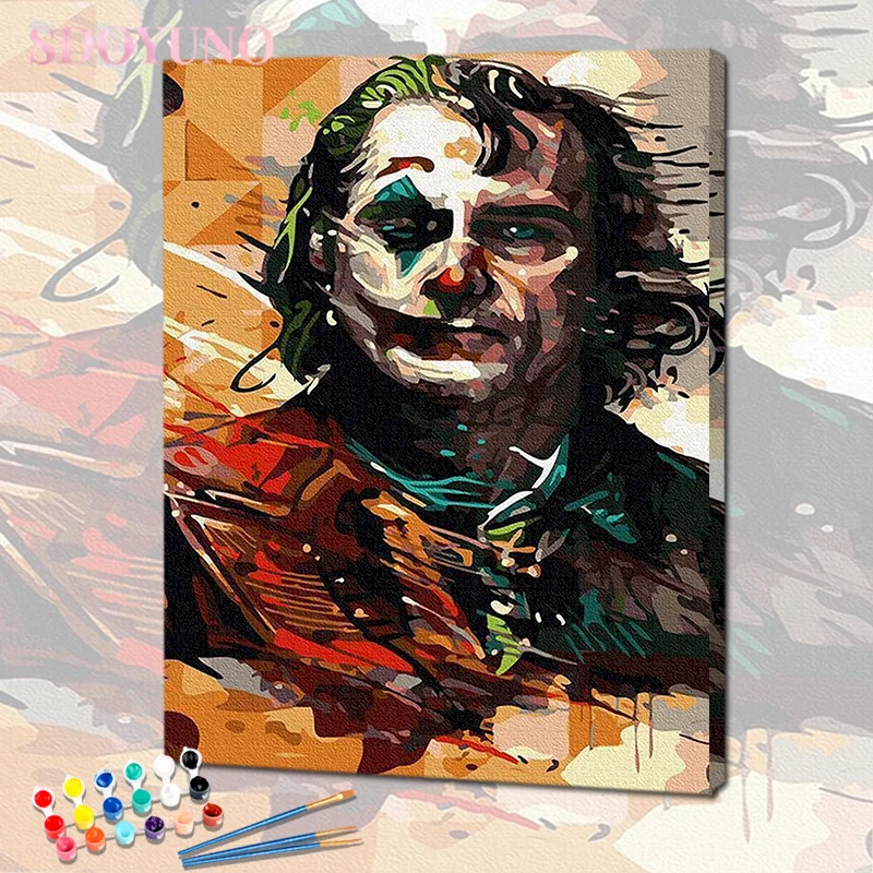 

SDOYUNO Paint By Numbers Pictures For Adults Clown On Canvas Figure Digital Coloring Drawing Oil Paintings By Number Home Decor