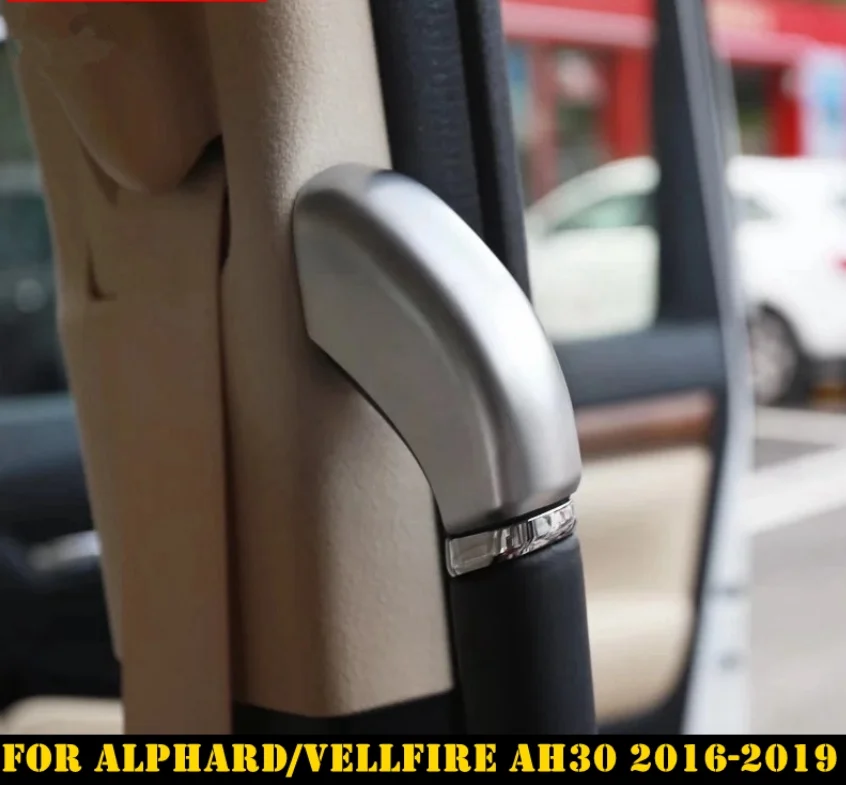 

Auto Accessory For Toyota Alphard / Vellfire AH30 2016 - 2019 ABS Pillar B Center Handle Armrest Cover Trim Matte