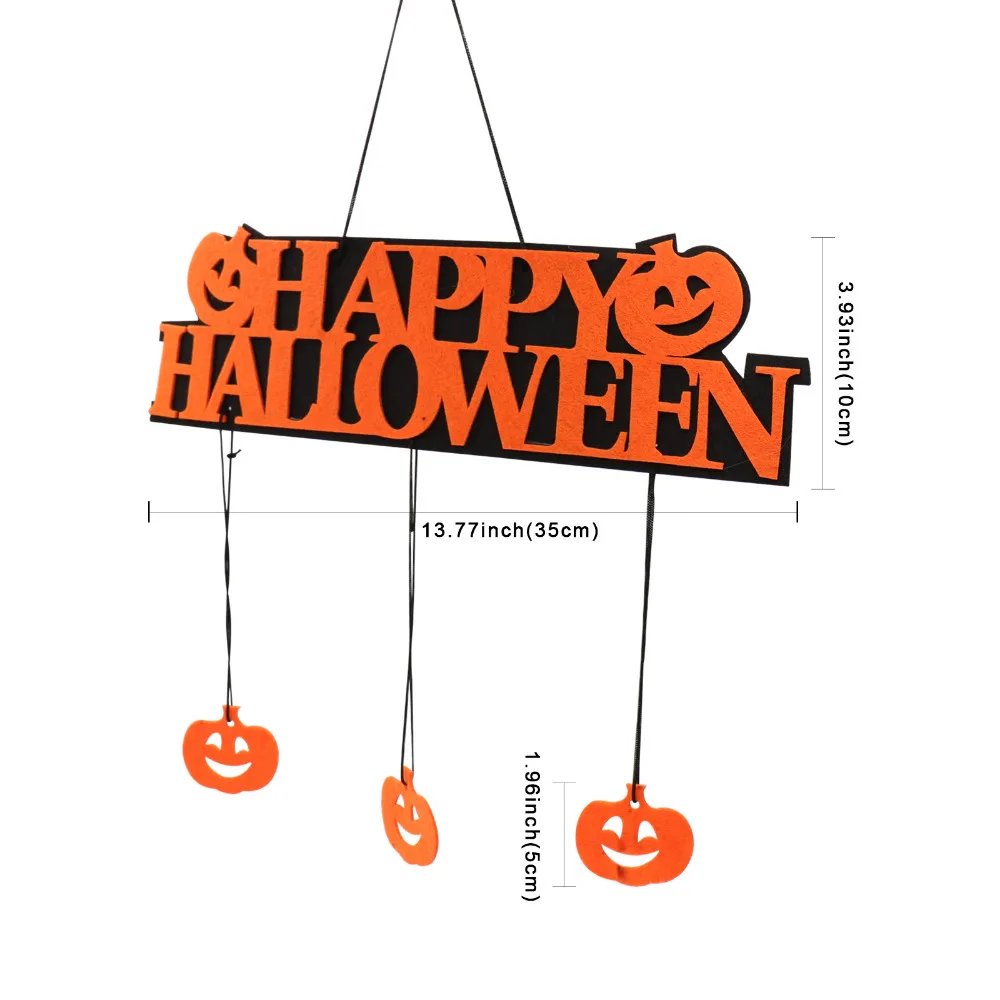 

Letter HAPPY HALLOWEEN Hanging Hangtag bar Shop Window door Decoration Doorplate Halloween Pumpkin Strips Halloween party Decor