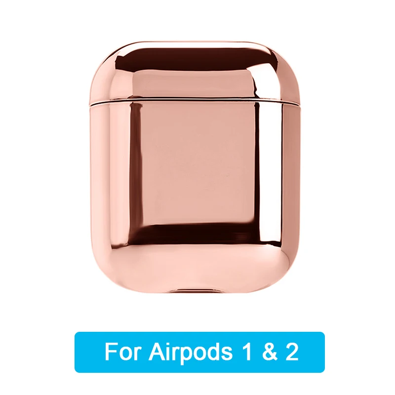 Rose Gold YBD Роскошный чехол для ПК AirPods 1 2 защитный чехол для Apple Airpods Air Pods чехол Coque Funda для Airpod аксессуары чехол на аирподс - Цвет: Rose Gold