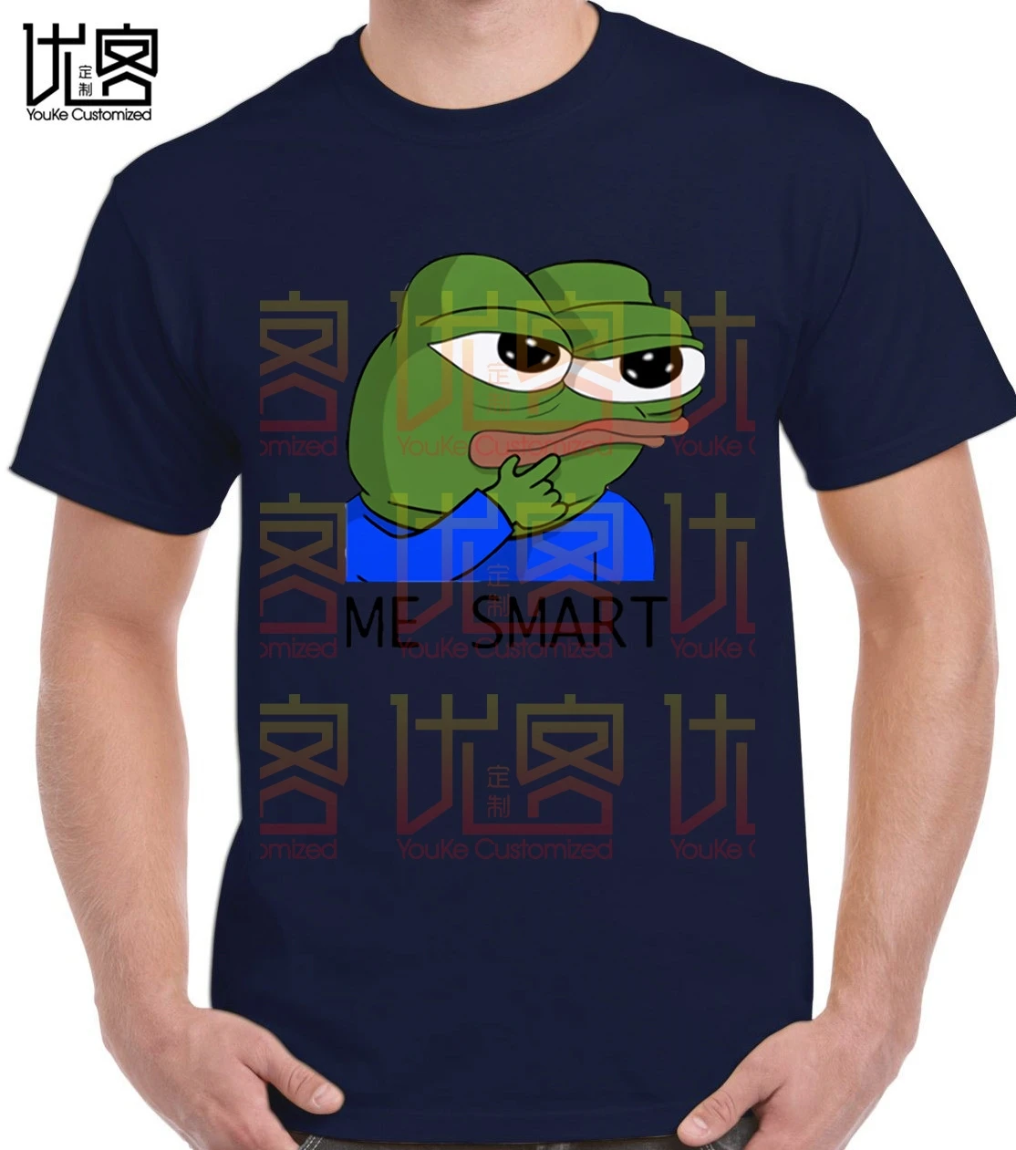 Peppe the frog me smart Футболка pepe meme хит продаж 100% хлопок на заказ Высококачественная