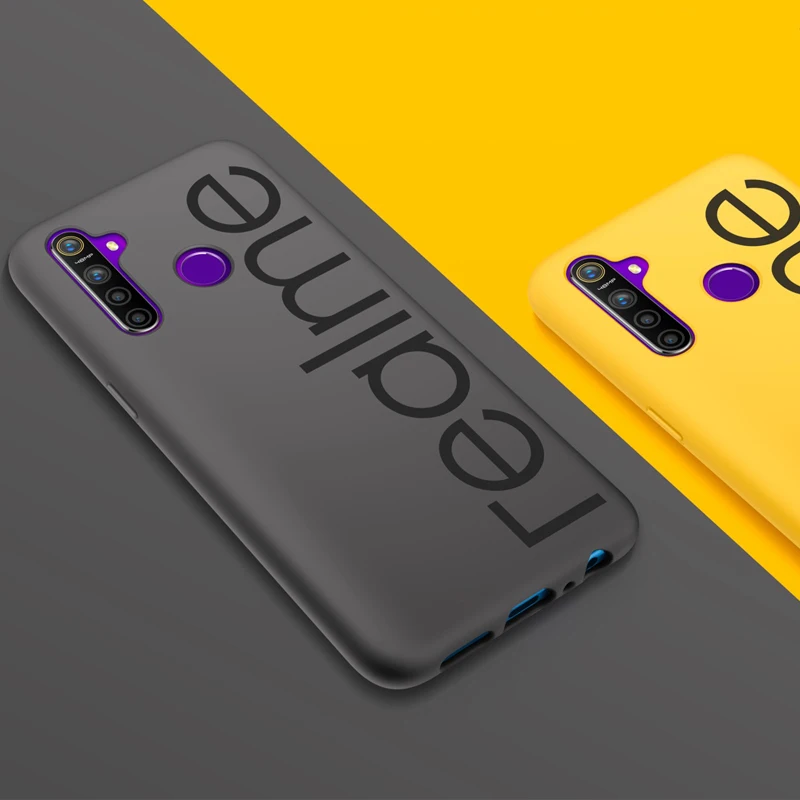 Оригинальный чехол realme Q 5 Pro из ПУ + ТПУ устойчивый к царапинам дизайн для камеры