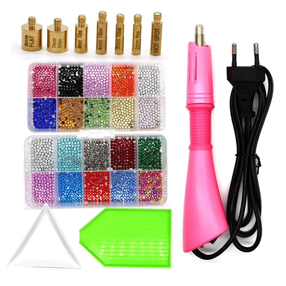 2000pc Hot fix Rhinestones Hotfix Applicator Crystal Glass Iron-on Wand Strass For Clothes Decoration | Дом и сад