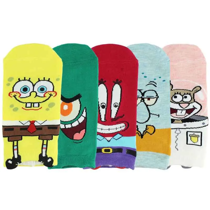 Взрослые короткие носки до щиколотки с рисунком из мультфильма мистер Краб