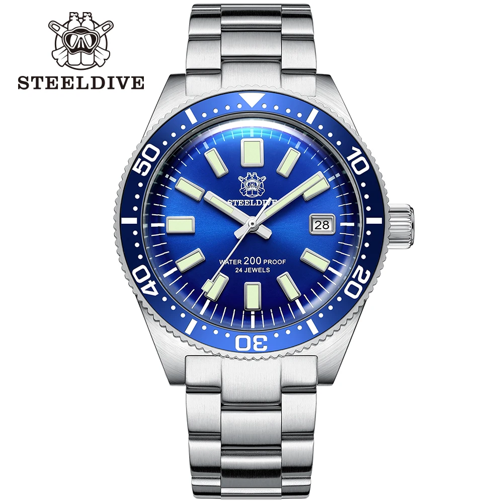 

Часы STEELDIVE Мужские механические, 2 цвета, водостойкие, 200 м