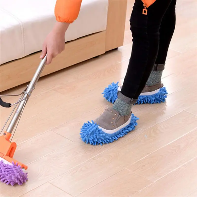 Швабра тапочки домашняя уборка удаление пыли ленивый пол стена чистка ног бахилы