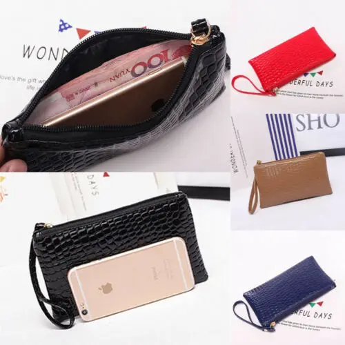 Крокодиловый кошелек сумочка клатч стиль качественная кожа женский модный