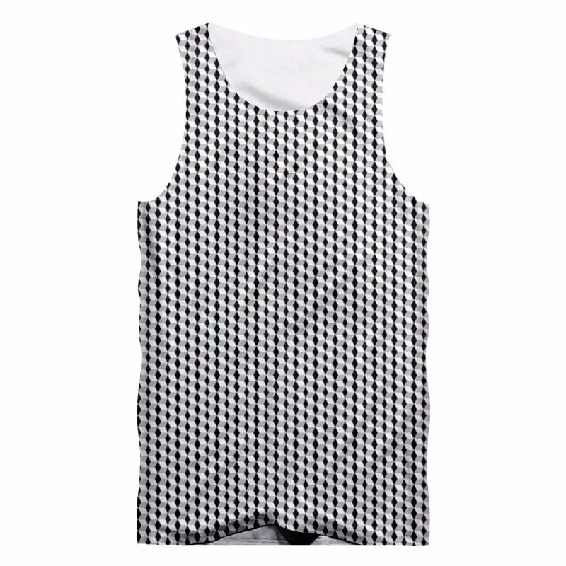 Новинка мужская майка с 3d принтом металлическая сетка жилет в стиле хип хоп топы