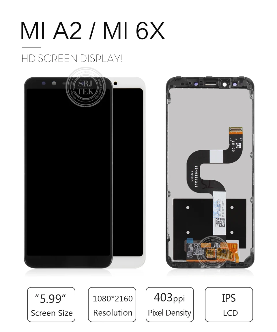 5,9" для Xiaomi Mi A2 ЖК-дисплей дигитайзер сенсорный экран панель для Xiaomi Mi 6X ЖК-дигитайзер Запасные части для ремонта