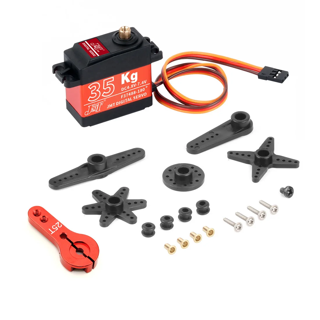 Водонепроницаемый сервопривод JMT с большим крутящим моментом 35 кг 180 270 360