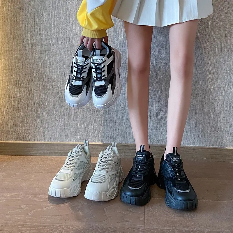 

2020 spring and autumn new thick-soled daddy shoes women running sports tide shoes fashion casual women's shoes X228