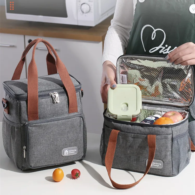 Large Lunch Bag for Men Women Reusable Lunch Box for Office Work School Picnic Beach Insulated Leakproof Lunch Box Cooler Tote