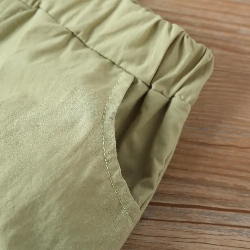 Летние Шорты для девочек Яркие цвета Повседневные шорты с эластичной резинкой на