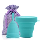 100% силиконовая менструальная чаша стерилизатор женской гигиены Copa менструальная складная чаша многоразовые вагинальные чаши коллектор менструаций