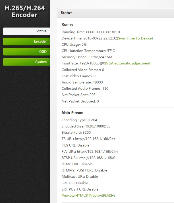 Видеокодер VGA в IP или H.265/H.264 через поток HTTP RTSP RTMP UDP ONVIF к IPTV|Система управления CCTV| |