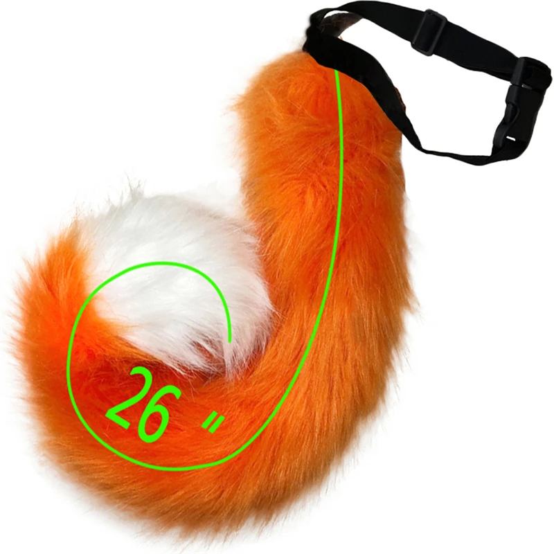 

Ears Neckring Tail Set Cosplay Halloween Party Holiday Carnival Anime Accessories Animal Uniform Faux Fur Ring Bells Neckwear