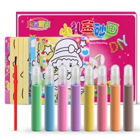 magic art sand painting set 8 colors drawing paper cards kit early educational learning creative crafts doodle drawing kids toys