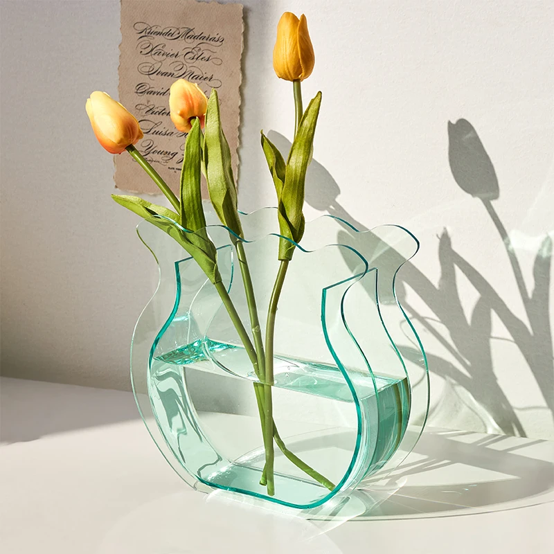 

Acrylic Water Vases Creative Nordic Minimalist Geometric Decor Vases Cute Flower Desktop Wohnzimmer Deko Room Decor DI50HP