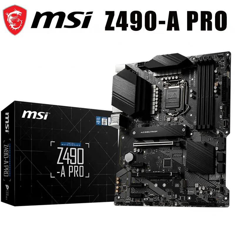 Bestellen MSI Z490-A PRO Motherboard CPU 10th LGA 1200 Buchse DDR4 Speicher 128GB PCI-E 3,0 M.2 USB 3,0 SATA Intel Z490 Placa-Mãe ATX Desktop