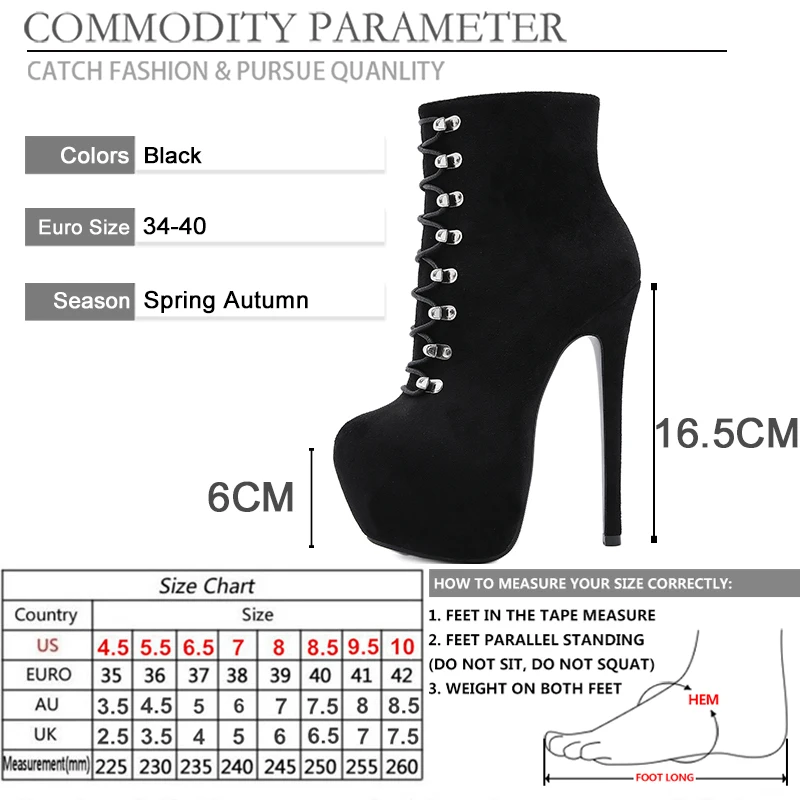

BYQDY Autumn Motorcycle Platform Boots For Women Thin High Heels Woman Shoes Fur Sexy Round Toe Lace-up Suede Leather Footwear