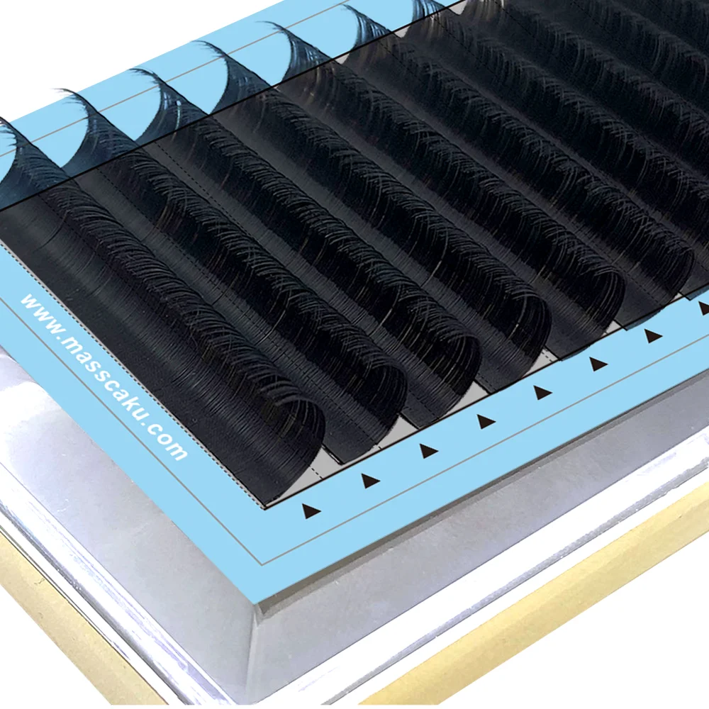 

MASSCAKU False Eyelash Extensions Soft Thin Tip C D 0.05 0.07 0.10 thickness eyelash extension eyelashes lash lashes