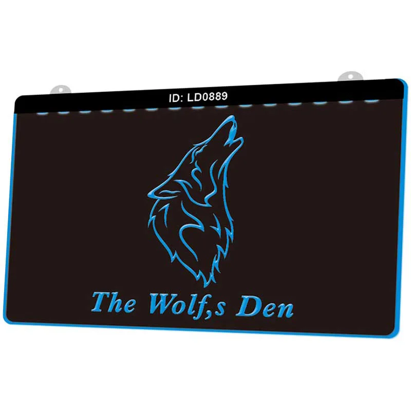 LD0889 The Wolfs Den новый 3D гравировальный светодиодный светильник несколько цветов