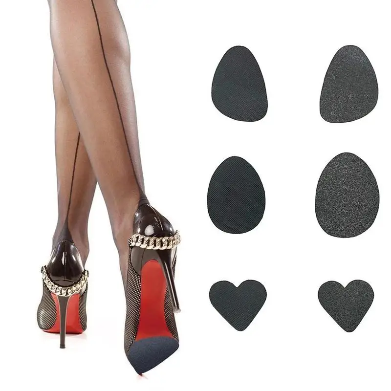 

1 Pair Anti-slip High Heels Forefoot Sticker Anti-wear Mute Sole Sticker High-heeled Shoes Multi Shape Anti-slip Black Stickers