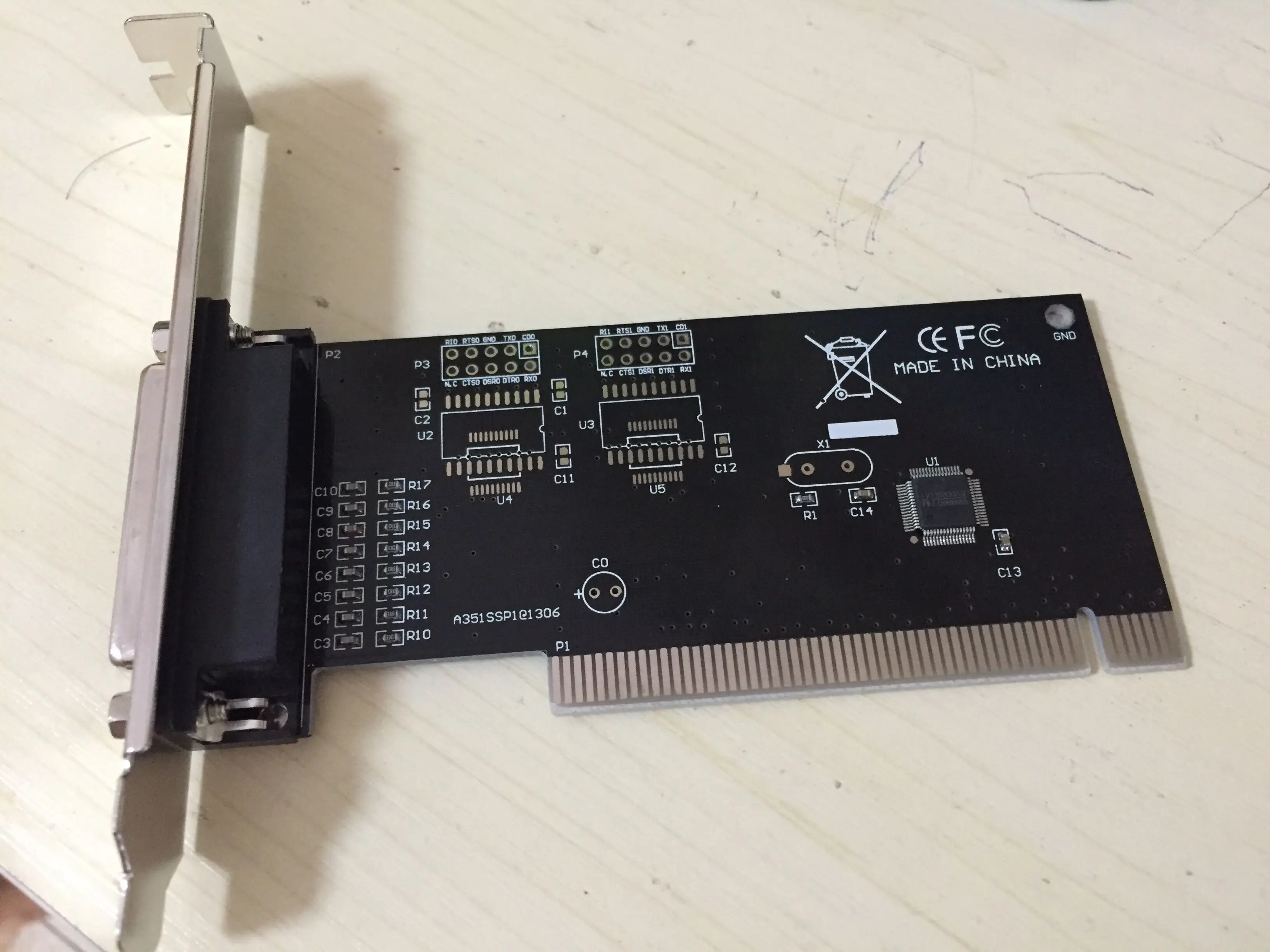 PCI Lpt 1 портовый ввод/вывод 25 контактная параллельная плата LPT расширения адаптер