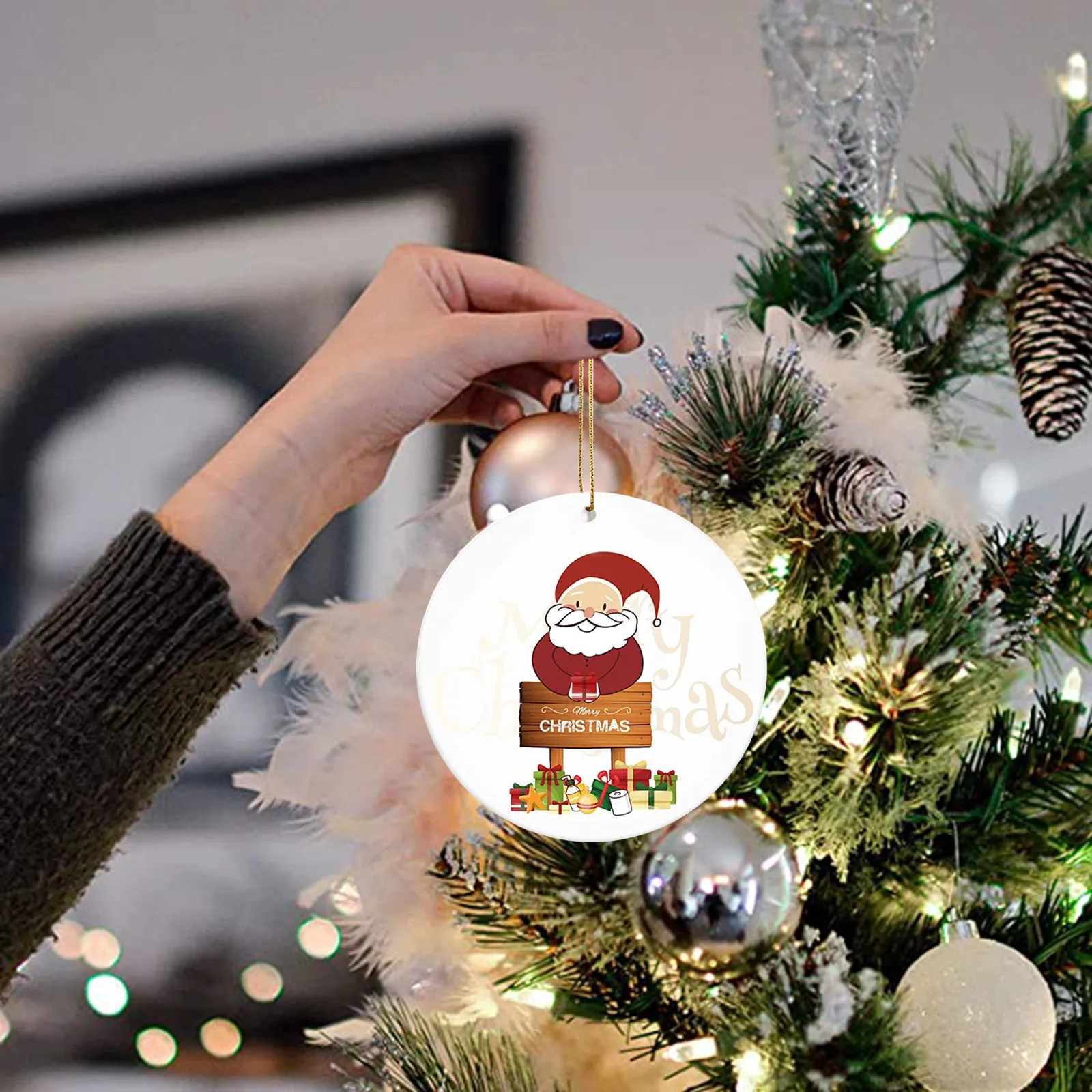 

Christmas Personalized Creative Text Christmas Tree Hanging Decorations decoracin de habitacin