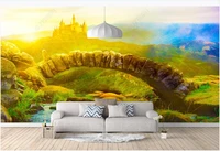 3d photo wallpaper for walls in rolls custom mural european castle forest green scenery wall paper living room home decor